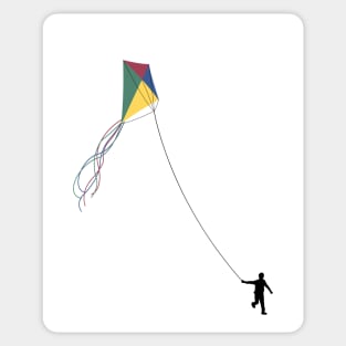 Kid Flying Kite - Children's Outdoor Play Sticker